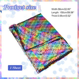 Polyester Sequin Fabric, for Clothing Accessories, Colorful, 145x50x0.05cm