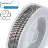 Tiger Tail Wire, Stainless Steel Wire, Stainless Steel Color, 0.6mm, about 131.23 Feet(40m)/roll