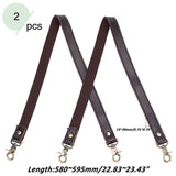 Leather Bag Straps, with Swivel Clasps, Coconut Brown, 58~59.5x1.9~2x0.4cm