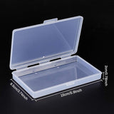 Transparent Plastic Bead Containers, with Hinged Lids, for Beads and More, Rectangle, Clear, 15x9.5x2cm