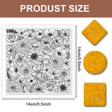 Silicone Clay Texture Mat, Clay Modeling Pattern Pad, Flower, 140x140x3mm
