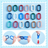 720Pcs 12 Colors Acrylic Linking Rings, Quick Link Connectors, Imitation Gemstone Style, For Cable Chains Making, Oval, Mixed Color, 18.5x11.5x5mm, Inner Measure: 14x7mm, 60pcs/color