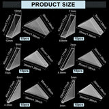60Pcs 6 Styles PP Triangle Corner Protector, Guards Cover Cushion, for Ceramic, Glass, Metal Sheet Transportation Protection, WhiteSmoke, 35x35x5~13mm, 10pcs/style