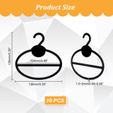 Plastic Scarf Display Hangers, Closet Organizers for Scarves, Shawl, Tie, Belts, Oval, 136x136x1.5~2mm