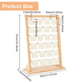 6-Tier Bamboo Earring Display Card Organizer Holder, Jewelry Tower for Earring Cards, with 24Pcs Earring Display Cards, Wheat, Finish Product: 30x11.8x41cm