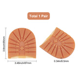 Anti Skid Rubber Shoes Bottom Heel Sole, Wear Resistant Raised Grain Repair Sole Pad for Boots, Leather Shoes, Dark Goldenrod, 190x87x8.5mm, 2pcs/set