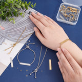 DIY Rectangle Link Slider Bracelet Making Kit, Including 304 Stainless Steel Bracelet Making & Connector Charms, Golden & Stainless Steel Color, 56Pcs/box