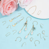 304 Stainless Steel Earring Hooks, Ear Wire, Golden, 6.8x5.2x1.1cm, 48pcs/box