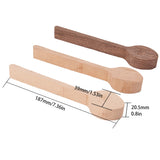 Wood Carving Spoon, Blank Unfinished Wooden Craft, Mixed Color, 187~188x38~39x20mm, 3pcs/set
