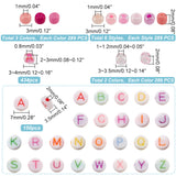 DIY Jewelry Making Bead Sets, including Handmade Polymer Clay Beads, Initial Acrylic & Plastic Beads, Mixed Color, 3~7x2~3.5mm, 3763pcs/box