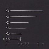 Stainless Steel Eye Pin Sets, Stainless Steel Color, 16x0.6mm, Hole: 2mm