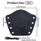 Adjustable Polyester Cord Bracelet, Gauntlet Wristband, Cuff Wrist Guard for Men, Black, 17.4x20.3x0.24cm