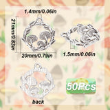 Tibetan Style Alloy Pendants, Cadmium Free & Lead Free, Mushroom Shape, Antique Silver, 21x20x1.5mm, Hole: 1.4mm, 50pcs/box