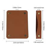 2Pcs PU Imitation Leather Bag Strap Protective Jacket, for Bag Handles Replacement Accessories, Saddle Brown, 13x10.3x0.2cm