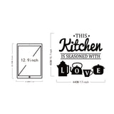 PVC Wall Stickers, for Home Kitchen Decoration, Word Kitchen, Black, 400x440mm