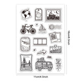 Custom PVC Plastic Clear Stamps, for DIY Scrapbooking, Photo Album Decorative, Cards Making, Mixed Shapes, 160x110x3mm