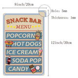 Vintage Metal Iron Tin Sign Poster, Wall Decor for Bars, Restaurants, Cafes Pubs, Food, 300x200x0.5mm, Hole: 5x5mm