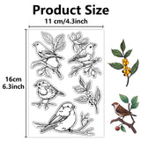 Custom PVC Plastic Clear Stamps, for DIY Scrapbooking, Photo Album Decorative, Cards Making, Stamp Sheets, Film Frame, Bird, 160x110x3mm