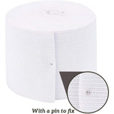Flat Elastic Rubber Cord/Band, Webbing Garment Sewing Accessories, White, 80mm, about 8.74 yards(8m)/roll