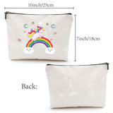 12# Cotton-polyester Bag, Stroage Bag, Rectangle, Rainbow Pattern, 18x25cm