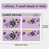 PVC Plastic Waterproof Card Stickers, Self-adhesion Card Skin for Bank Card Decor, Rectangle, Mixed Shapes, 186.3x137.3mm