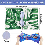 Polyester Book Covers, Elastic Notebook Wraps, Rectangle, Leaf, 400x250mm