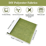 1Pc DIY Polyester Fabrics, with Paper Back, for Book Binding, Olive, 430x1000x0.3mm