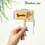 Wood Plant Labels, for Seed Potting, Herbs, Flowers, Vegetables, Name, Word, 70x50x3mm, 15pcs/set