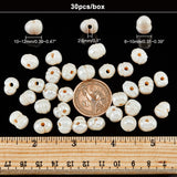 Natural Fresheater Pearl Beads, Keshi Pearl Beads, Screw Thread Egg Shape, Seashell Color, 9.5~12x8.5~10mm, Hole: 2mm