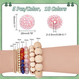 85pcs 17 style Resin Rhinestone Beads with Acrylic Round Beads Inside, AB Color, Round, Mixed Color, 20x18mm, Hole: 2~2.5mm, 5Pcs/style
