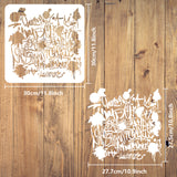 PET Hollow Out Drawing Painting Stencils, for DIY Scrapbook, Photo Album, Others, 30x30cm