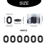 Acrylic Linking Rings, Quick Link Connectors, For Jewelry Chains Making, Oval, Black, 19x14x4.5mm, Hole: 11x5.5mm, 100pcs/box