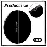 40Pcs Acrylic Flat Round Action Figure Display Bases, Black, 4x0.2cm