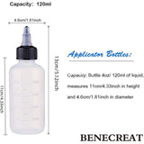 Plastic Glue Bottles, Clear, 13.5x4.6cm, Capacity: 120ml