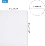 Organic Glass Sheet, for Craft Projects, Signs, DIY Projects, Rectangle, Clear, 29.6x21x0.06cm