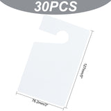 PP Plastic Hanging Door Handle Hanger Tags, Blank Memo Board, for Home, Hotel, Store, White, 127x76.2mm