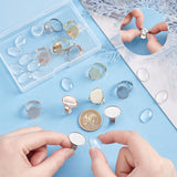 DIY Oval Blank Dome Adjustable Ring Making Kit, Including 201 Stainless Steel Ring Settings, Glass Cabochons, Mixed Color, 27Pcs/box