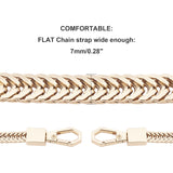 Bag Strap Chains, with Iron Cuban Link Chains and Alloy Swivel Clasps, for Bag Straps Replacement Accessories, Golden, 106x0.75x0.25cm