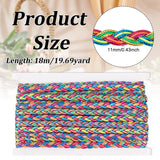 Filigree Corrugated Lace Ribbon, Braided Lace Trim, for Clothing Accessories, Colorful, 3/8 inch(11mm), about 19.69 Yards(18m)/Card