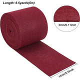 Non Woven Fabric Embroidery Needle Felt for DIY Crafts, Dark Red, 140x3mm, about 6m/roll