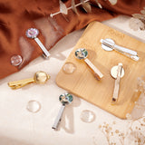 DIY Blank Tie Clip Making Kit, Including Brass Tie Clip Cabochon Settings, Glass Cabochons, Mixed Color, 16Pcs/box