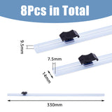 Plastic Reusable Cling Film Slide Cutter, for Food Wrap, Aluminum Foil and Wax Paper, Film Dispenser, Cornflower Blue, 330x9.5x14mm