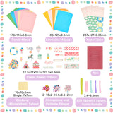 DIY Teachers' Day Theme Envelope & Card Kids Craft Kits, including Envelope, Paperboard and Rectangle Konfetti, Silk Ribbon, Rhinestone and Paper Accessories, Mixed Color, 180x125x0.4mm