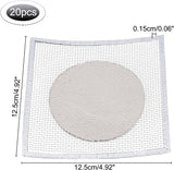Iron Heating Gasket for Heat Insulation Mesh, with Clay, Square, Platinum, 125x125x1.5mm