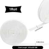 Imitation Nylon Flat Elastic Non-slip Band, Silicone Gripper Elastic Cord, For Clothing, Garment Accessories, White, 22mm