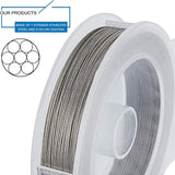 Tiger Tail Wire, Stainless Steel Wire, Stainless Steel Color, 0.3mm, about 328.08 Feet(100m)/roll