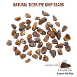 Natural Tiger Eye Chip Beads, 5~8x5~8mm, Hole: 1mm, about 400pcs/box