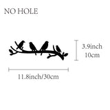 Laser Cut Basswood Wall Sculpture, for Home Decoration Kitchen Supplies, Bird, 100x300x5mm