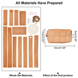 DIY Purse Making Kits, including PU Imitation Leather Bottom & Findings, Tools, Iron & Plastic Fingding, Goldenrod