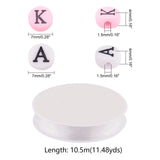 DIY Greek Alphabet Bead Stretch Bracelets Making Kits, Include Flat Round Acrylic Beads and Clear Elastic Crystal Thread, Mixed Color, Beads: 7x4mm, hole: 1.5mm, 400pcs/set, Thread: 0.6mm in diameter, 15m/roll, 1roll/set